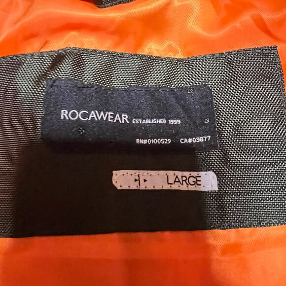 Rocawear Puffer Jacket Mens Large Winter Green Chore Hooded Winter Coat - Picture 9 of 10